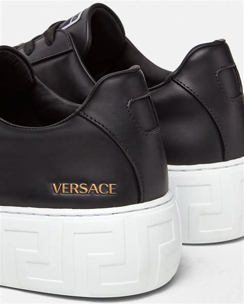 versace sneaker gold|Versace greca sneakers.